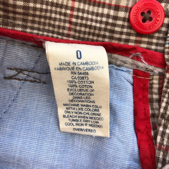 American Eagle women’s check plaid shorts Size 0 - Picture 5 of 7